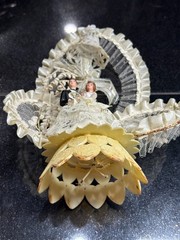 Vintage Mid Century Wedding Cake Topper Original 1950s Large