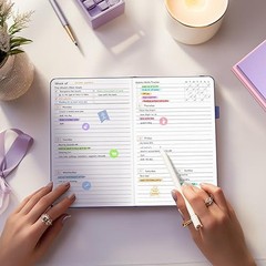 Undated Weekly Planner for 2025, Simplified Weekly & Monthly Calendar