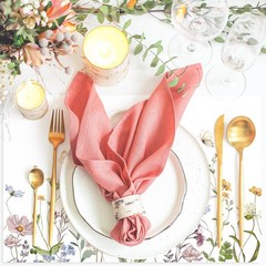 JarThenaAMCS 50 Pack Wildflower Paper Placemat 17 x 11 inch, Pastel