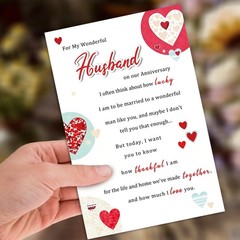 Happy Anniversary Card Gift for Husband from Wife, Wedding Anniversary Cards …
