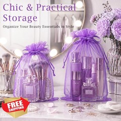 FUNFERY Organza Bags Purple 8″x12″ 100 Pcs