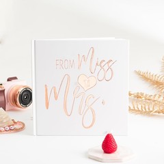 Rose Gold Bachelorette Party Sign in Book Bridal Shower Guest Book ‘from Miss…