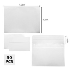 50 Pack White A4 Envelopes – 4×6 for A4(White) 50 Pack,