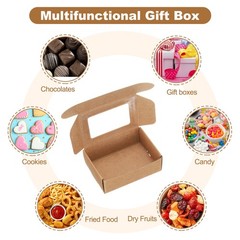32Pcs Kraft Soap Boxes 3.3″ x 2.4″ x 1.2″ Mini Kraft Treat Boxes Light Brown