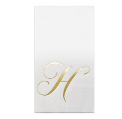 H Monogram Guest Napkins 100 Pack Initial Letter Personalized Napkins Paper D…