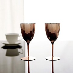 Blush Premium Metallic Plastic 8 oz Wine Glasses Disposable Party Events Wedding