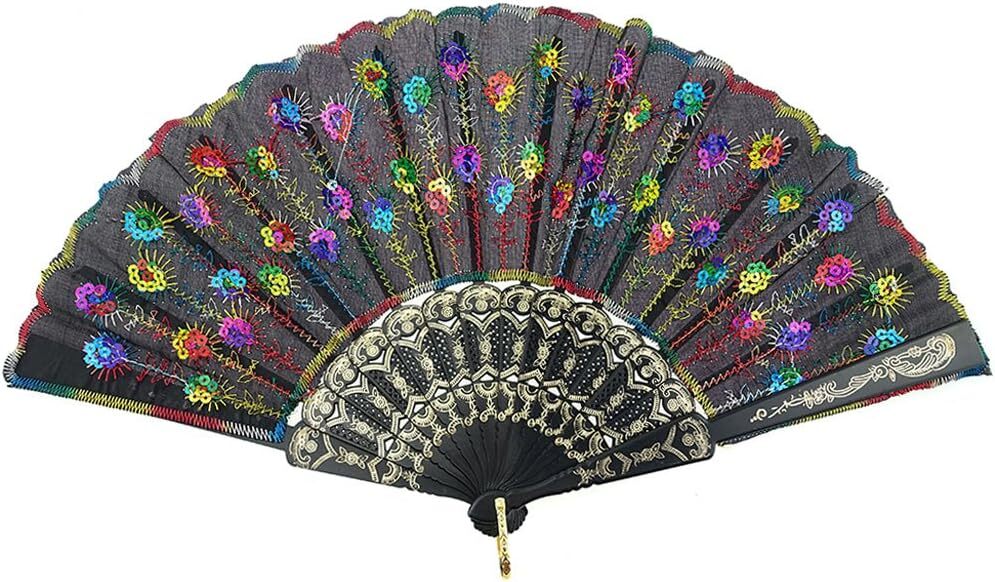 INNOLIFE Elegant Colorful Embroidered Flower Peacock Pattern Sequin Fabric…