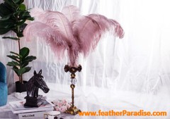 Dark Blush Pink 100 Pieces Ostrich Feathers 12-14 inches Wedding Centerpices