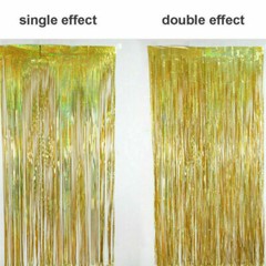 Metallics Foil Fringe Curtain Tinsel Kid Birthday Party Decor Wedding Home