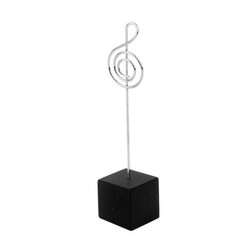 10pcs Music Shape Table Number Holder Name Place Card Memo Clip Balck