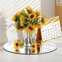 8 Pack 6″ Small round Mirror Centerpieces for Tables Decorations, 2MM Acrylic Ci