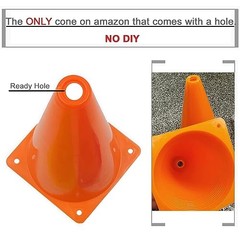 7inch Orange Racing Traffic Cones With Holes on Top,Checkered Flags,Racetrack