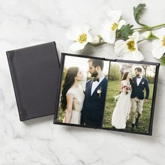 Neil Enterprises 4×6 Black Leather Self-Stick Photo Album – Holds 20 photos