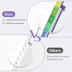 Password Book with Alphabetical Tabs, Password Medium(5.3″ x 7.7″) Purple