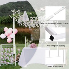 82 Inch Tall Outdoor Garden Trellis Metal Arch Gothic Arbor For Climbing Plant