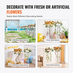 2PCS 31.5Inch High Wedding Flower Stand, with Acrylic Laminate,Acrylic Vase Colu