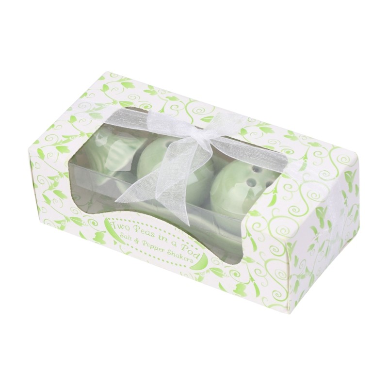 Seasoning Can Two Peas in Pod Ceramic Salt Pepper Shaker Wedding Party Gifts Set