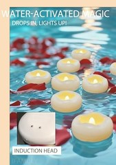 Floating Candles, 48 Packs 2.3 Inch Flameless White-48PCs 2.3″ Floating Candles