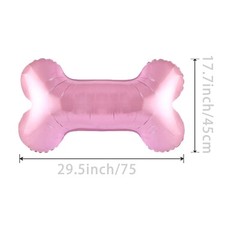 Pink Dog Bone Foil Balloon Pet Bone Mylar Balloons for Baby Shower Birthday T…