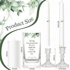 Unity Wedding Candle Set Decorative Glass Holders Romantic Ceremony Accessories