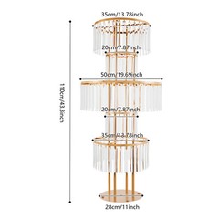 2 Pcs Acrylic Flower Stand Wedding Centerpiece Tall Holder Bouquet Backdrop Rack