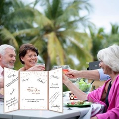 Customizable 18×12 Rose Gold Signature Board for Unforgettable Farewells