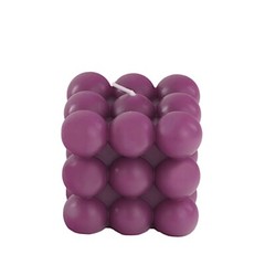 2 BURGUNDY Bubble Cube Unscented Paraffin Wax CANDLES Wedding Centerpieces