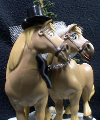 Country Western Horse Wedding Cake Topper Groom top Farmer Barn Cowboy Cowgirl