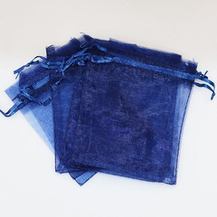 4×6 Inch Organza Gift Bags with Drawstring for Jewelry,Candy,Set of 100 Navy Blu