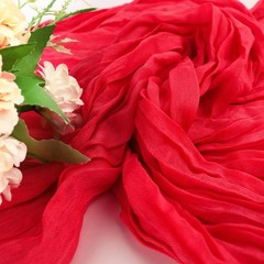 Bright Red Cheesecloth Table Runner 10FT Gauze 35×120 Inches,