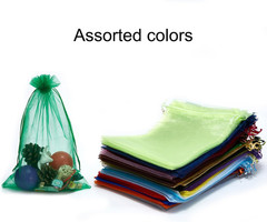 50 Pcs 6×9 Inches Wedding Party Favor Gift Bag Drawstring Organza Bags 10 Color