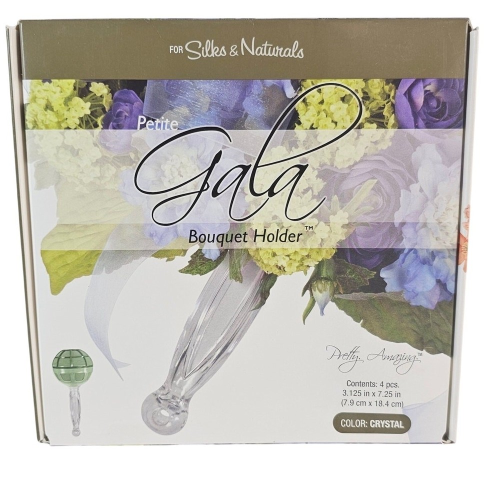 4 Gala Crystal Foam Bouquet Holders Silk & Natural Flowers – Wedding Bridesmaids