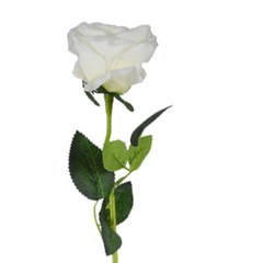 Long Stem Rose Flower Fake Wedding Centerpieces Bridal Bouquet Arrangement WHITE