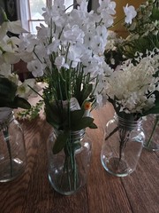 Variety of white Silk Flowers