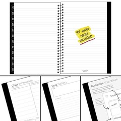 Planner Weekly & Monthly Half Letter (5.5 x 8.5 inches) Black 2026-2027
