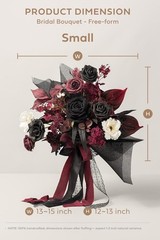 Ling’s Moment Pink Wedding Bouquets for Bride, Dusty Rose and Mauve Bridal Bo…