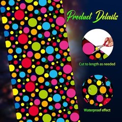Pcs8 x 39 Inch Disposable Circle Dot Neon Floor 80 90s Party Decorations DIY 1