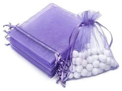 Akstore 50Pcs 3.15″x4″(8x10cm) Sheer Drawstring 3×4 Inch (50PCS) Light Purple