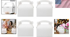 30 Easy-Assembly White Gable Treat Boxes – Perfect for Weddings & Showers