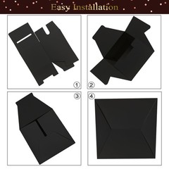 Black Wedding Card Box Reception Gift Money Holder Graduation Party Showers