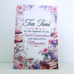 Elegant Vintage Floral Tea Party Invitation Card Template 20 Pieces 4×6