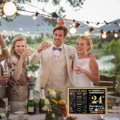 Joycard 24th Anniversary Card for Women Men, Wedding Card for Wife Husband, S…