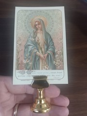 New! Holy Card Stand – Stand Only – (Holy Card Not Included) – Brass-Colored Ste