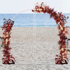 Set of 2 Metal Arch Backdrop Stand Wedding &Ceremony Arch Background Stand Decor