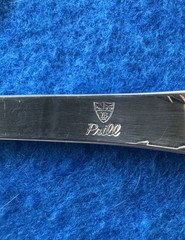 Vintage Prill Silver Plated Cake/Pie Knife Serving Floral Design 12”