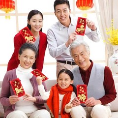 Chinese New Year Red Envelopes, Lunar 6.6 x 3.5 inches,