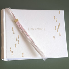 C.R. Gibson Selfie Our Guests Wedding Guest Book &Traditional White/Gold/Pink