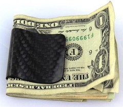 Genuine 100% Carbon Fiber RFID Blocking Money Clip Card Holder W5