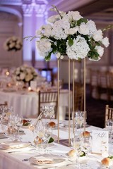 Acrylic Wedding Table Numbers 1-20 with Number 1-20, 5″x7″ White and Gold Font