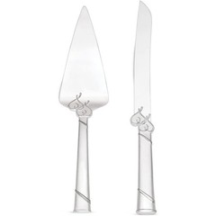 True Love Dessert Set 2 Piece Cake Knife & Server Silverplate Wedding Gift New